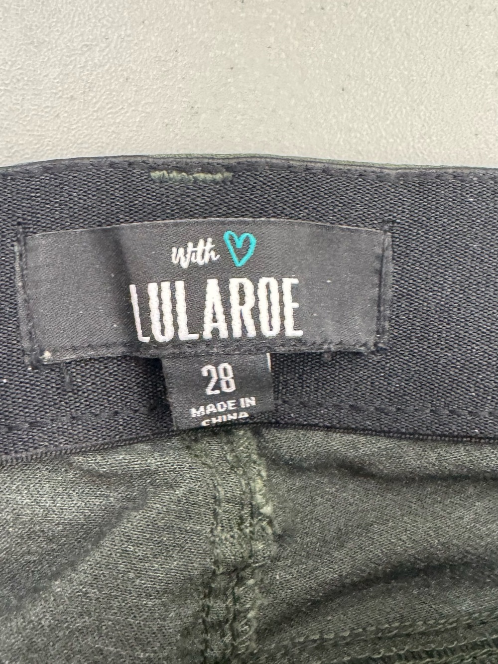 LuLaRoe Women's Skinny Jeans in Olive Green - Picture 2 of 3